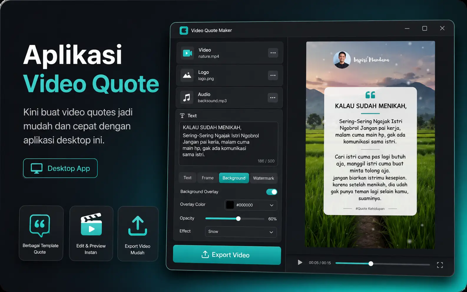 Aplikasi Video Quote